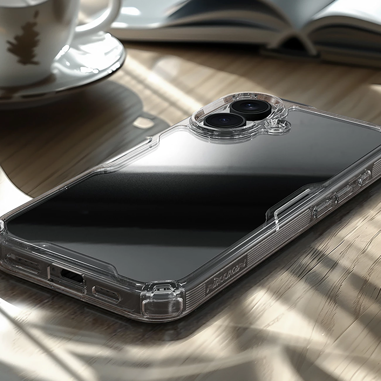 Mbështjellës Nillkin Nature Pro për iPhone 16, transparent dhe bardhë