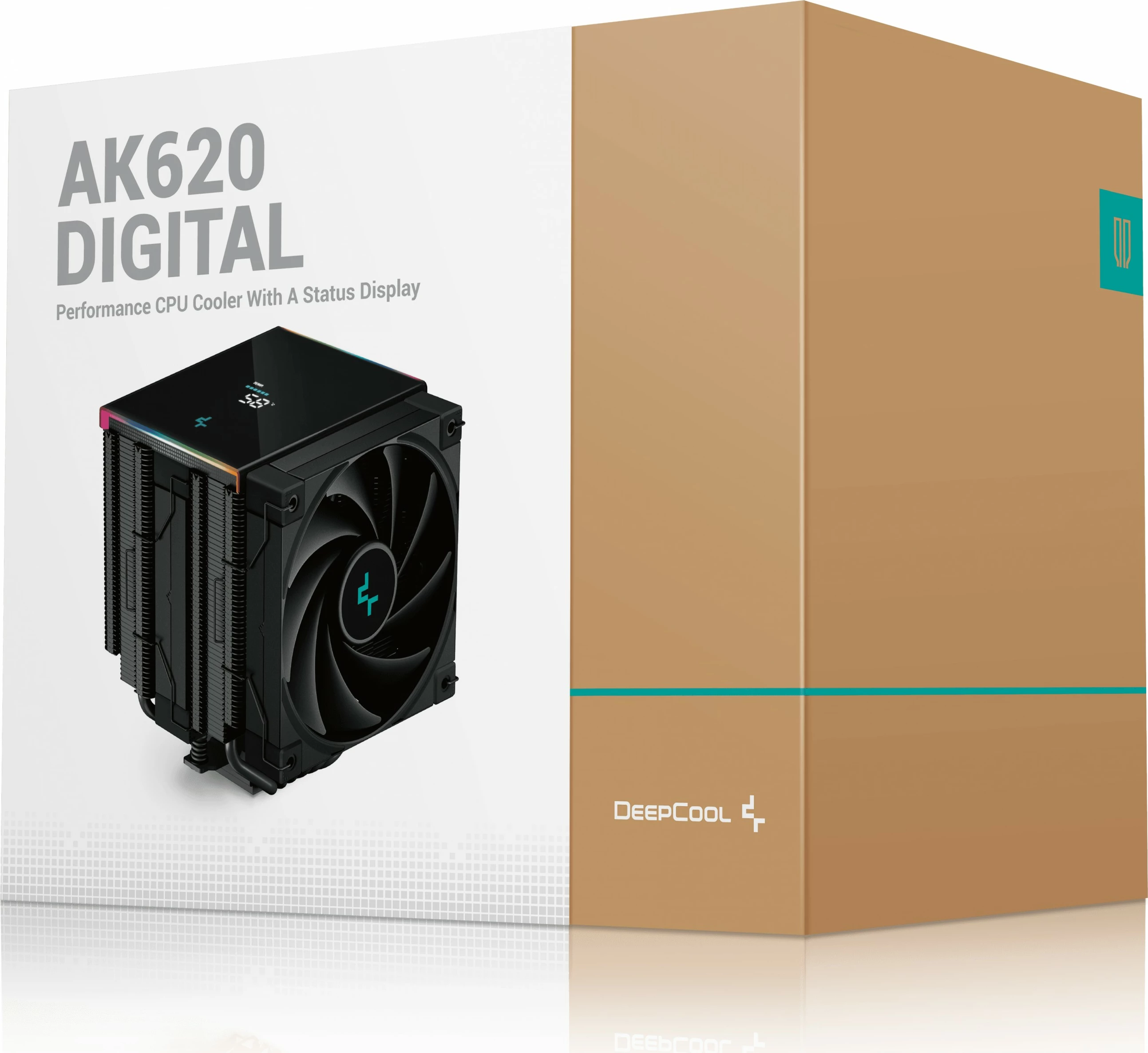 Ftohës ajri DeepCool AK620 DIGITAL, 2 ventilatorë 12cm, ekran digjital, ARGB, i zi