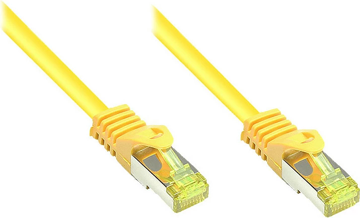 Kabllo rrjeti GoodConnections Alcasa Cat7 RJ-45 0.15m, S/FTP, 10GbE, e verdhë