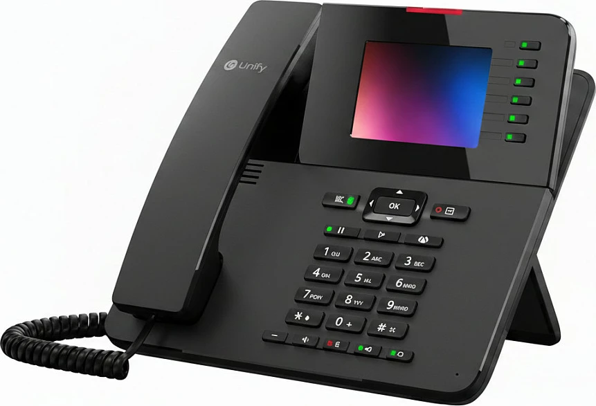 Telefon zyre Unify OpenScape CP410, VoIP, ekran me ngjyra, i zi