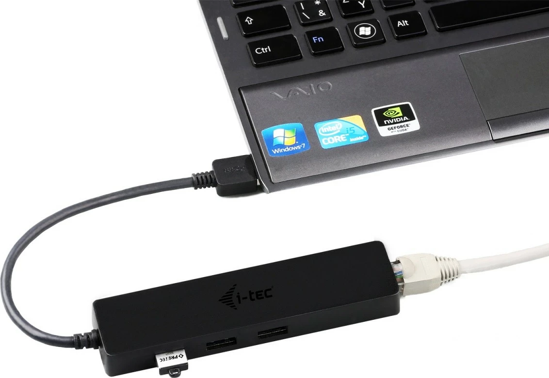 USB HUB i-tec U3GL3SLIM, 3 porta USB 3.0 + Gigabit Ethernet, i zi