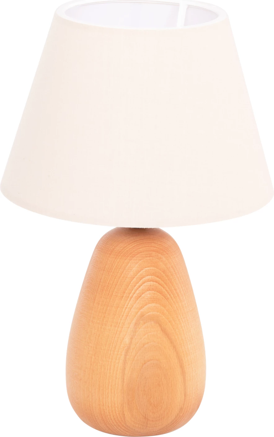 Llambë tavoline CONNI FH4710, ngjyrë krem e bardhë, bazë druri, Φ23x34H cm