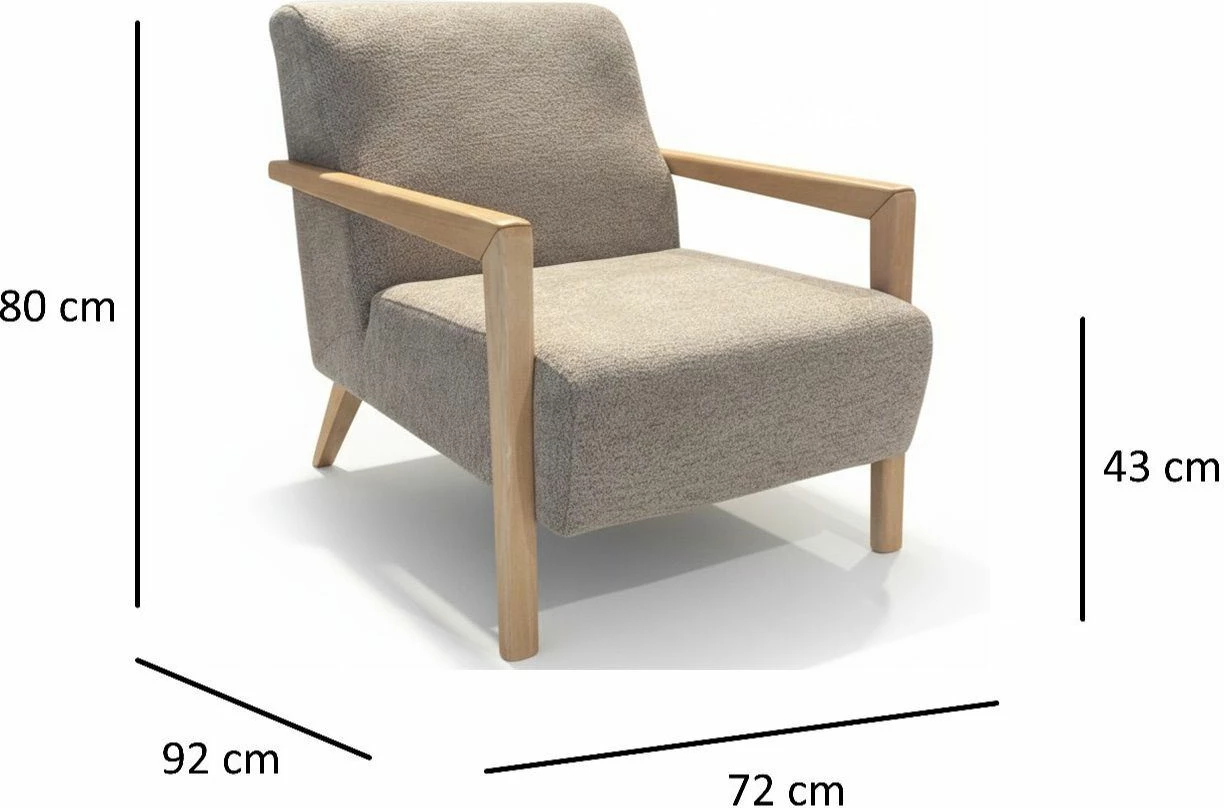 Karrige wing Lyke, kafe, Atelier del Sofa
