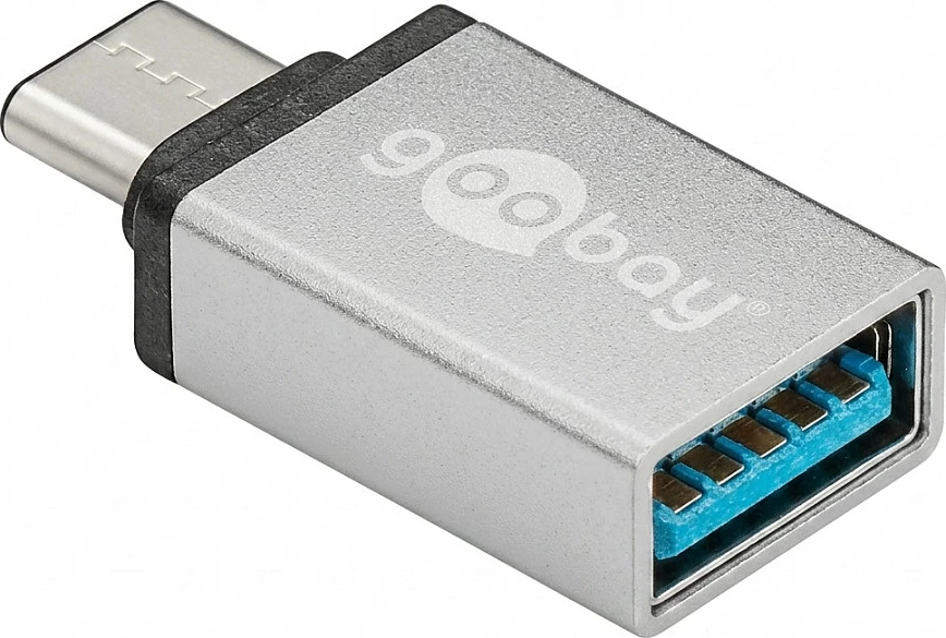 Adapter USB 3.0 A në USB-C No-Name, 5 Gbit/s, alumin, argjendtë
