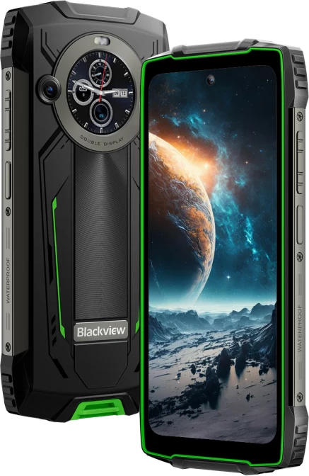 Celular BLACKVIEW BV8200 12/256GB, 6.5\" 120Hz, 8800mAh, Android 14, Dual SIM, i gjelbër