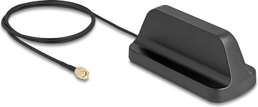Antena Wi‑Fi DeLOCK 81453, Omni 3.6 dBi, RP‑SMA, 2.4–7.125 GHz, Wi‑Fi 7, 1 m kabllo, e zezë