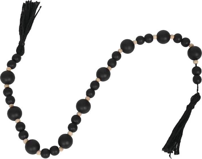 Rruzare dekorative NUBIA, MDF, litar, e zezë-bezhë, 3x3x106cm