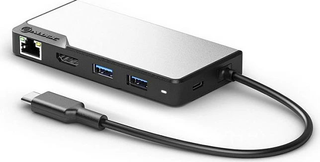 USB-C hub ALOGIC 6-në-1 me HDMI, VGA, RJ-45, 2x USB-A, USB-C PD 100W, zi/hiri