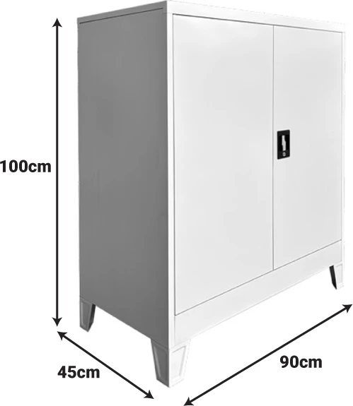 Dollap metalik Armon, ngjyrë gri e çelët, 90x45x100cm