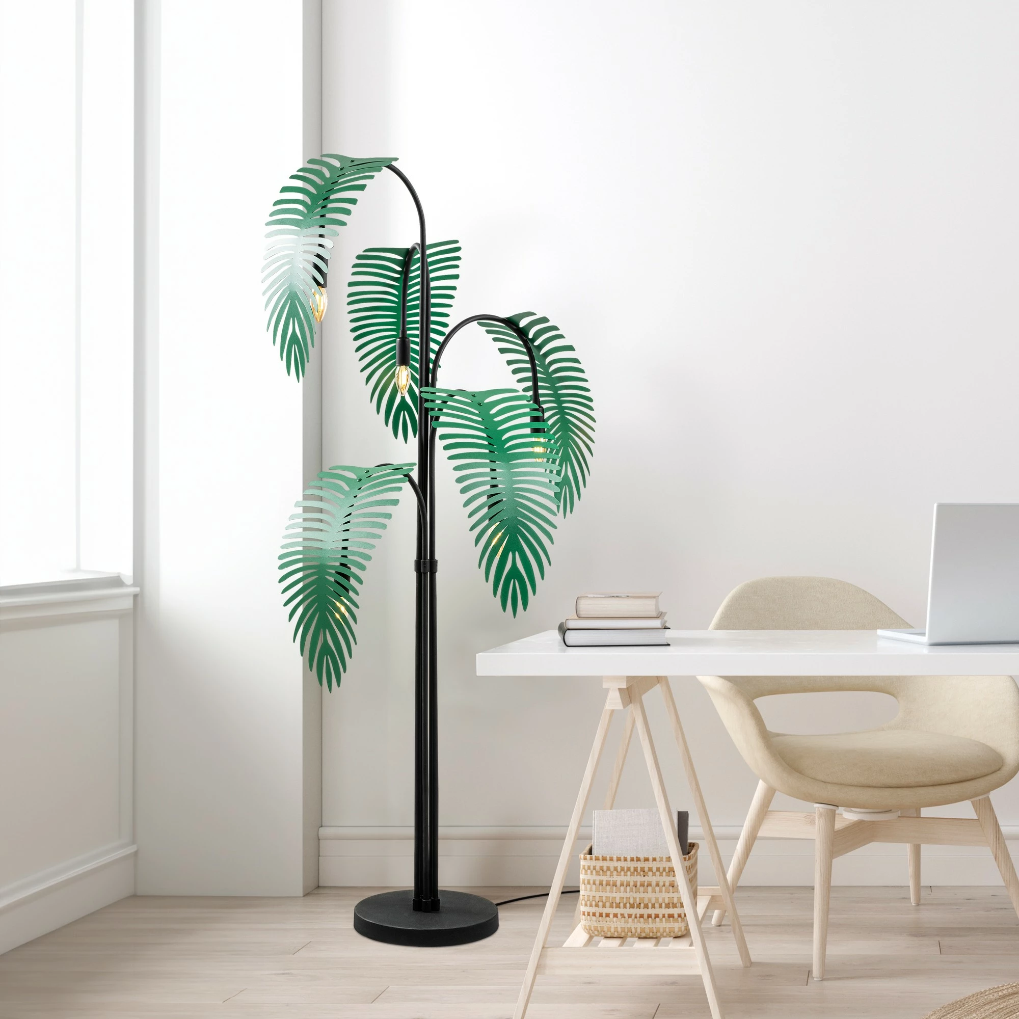 Llambë dyshemeje Opviq, Palm 13920, e zezë, e gjelbër