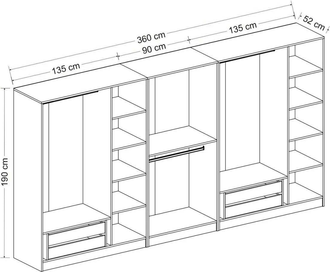 Dollap Skye Decor, i bardhë, 4934