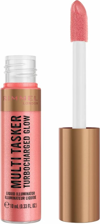 Blush për femra Rimmel Multi Tasker Turbocharged Glow Illuminating Liquid 002 Rosy Rebel 10ml