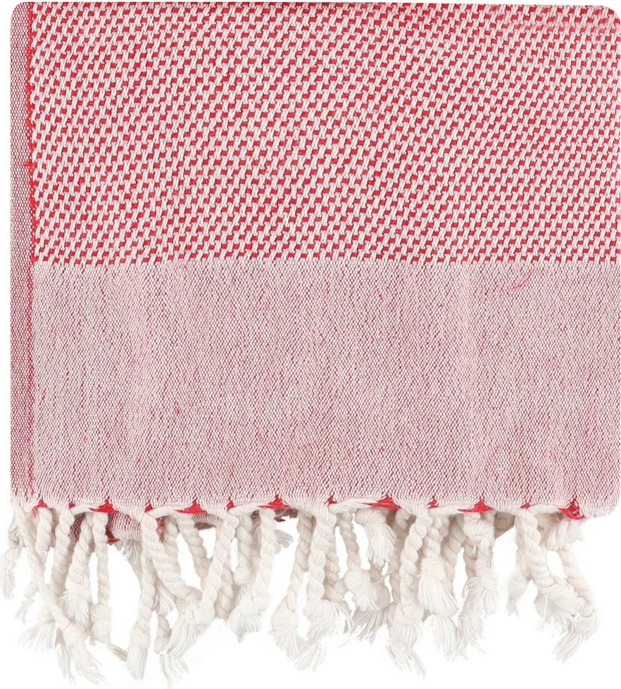 Peshqir plazhi Fouta Mijölnir, retro, i kuq, 90x175cm