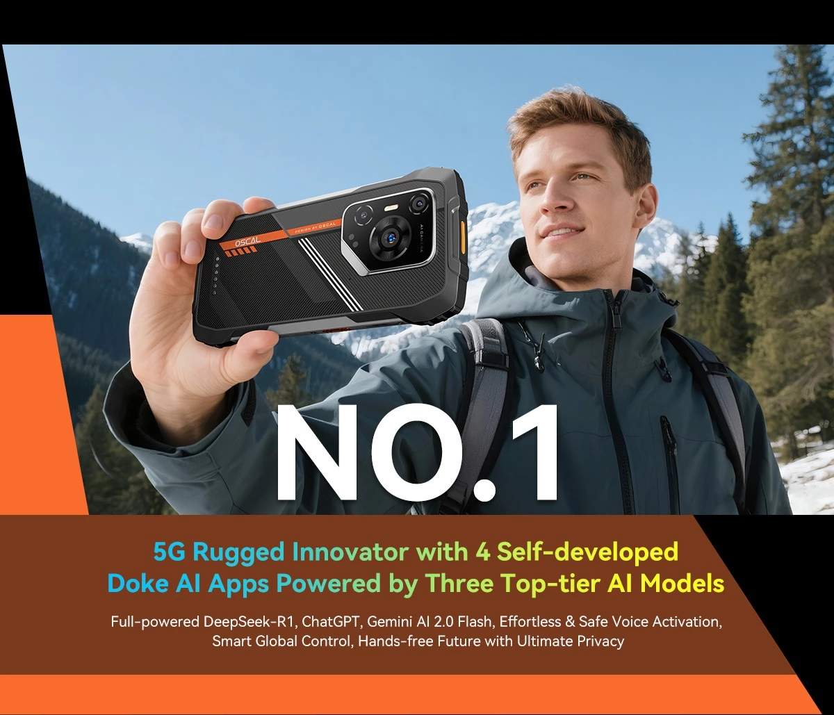 Celular Oscal Pilot 3 12GB/256GB 5G Rugged 7500mAh 6.78\" 120Hz, i zi