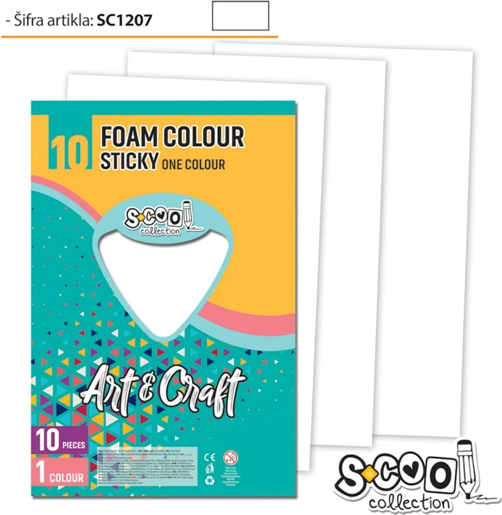 Osh Leter Dekoruese Sticky E Bardhe 20X30Cm 1/10 Sc1207