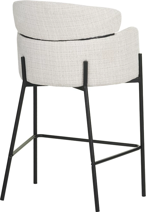 Karrige për bar Tolerse, material stof, këmbë metalike të zeza, bezhë