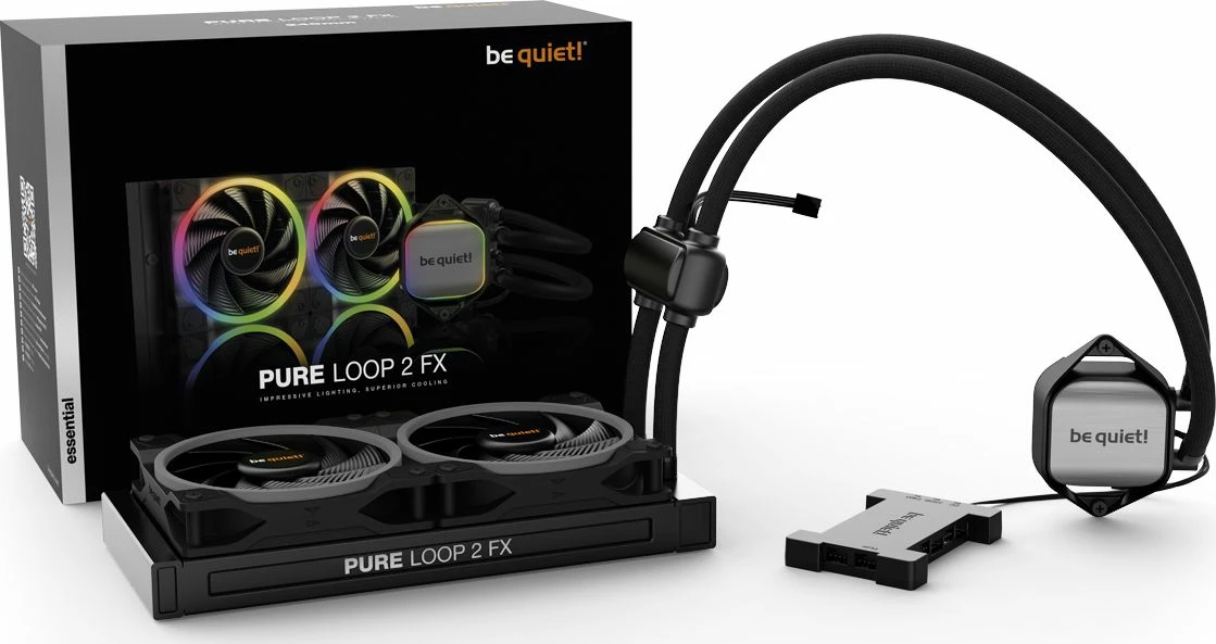 Ftohës uji AIO be quiet! Pure Loop 2 FX 240mm (BW013), ARGB, 2x120mm, i zi