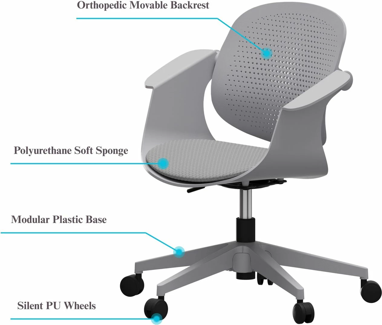Karrige zyre Skye Decor, gri