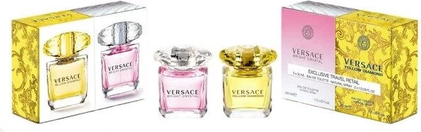 Eau de Toilette për femra Versace Yellow Diamond & Bright Crystal set, 2x30ml