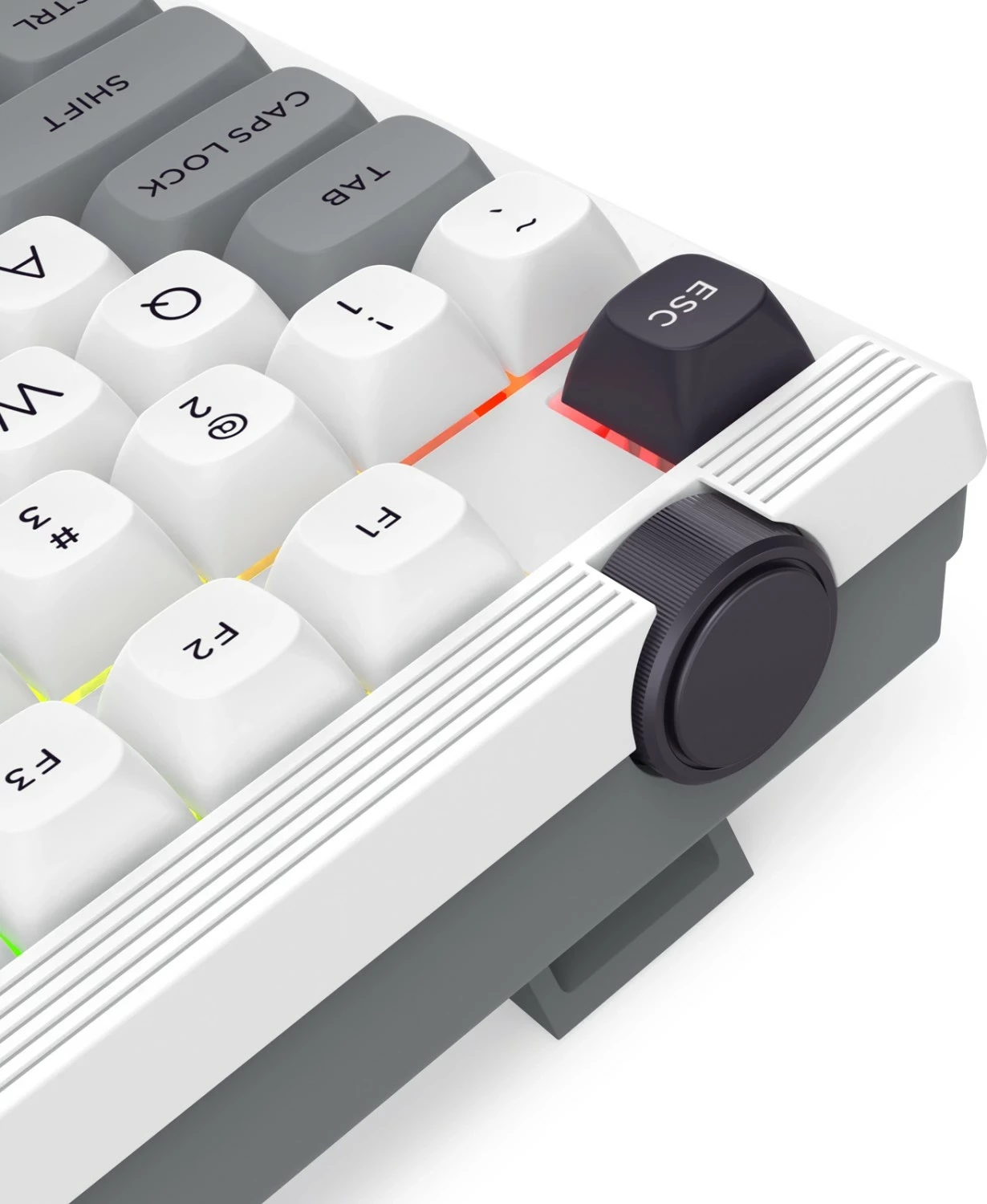 Tastierë gaming Redragon Otim Pro K729WGB, mekanike, TKL 80%, wireless/Bluetooth, RGB, white-grey