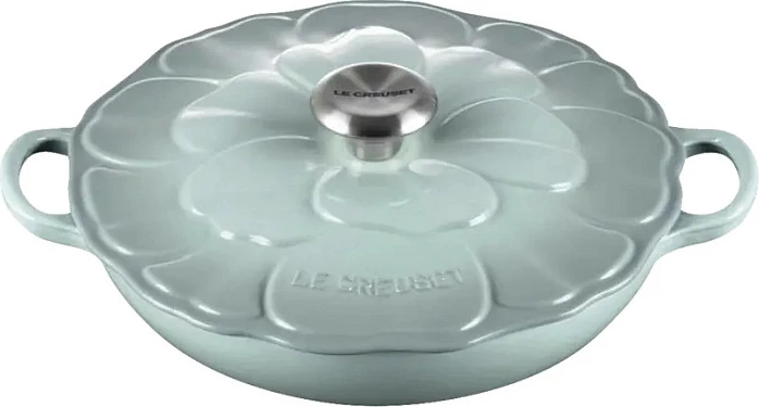 Tenxhere gize Le Creuset Gourmet-Profitopf Blume, 26 cm, e emaluar, me kapak, Sea Salt jeshile