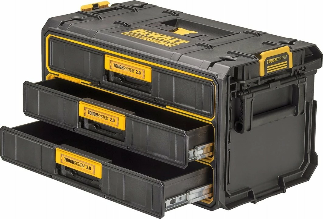Kuti veglash DeWalt ToughSystem 2.0 DWST08330-1, 3 sirtarë, 55.4x31.4x32 cm, plastikë, gri