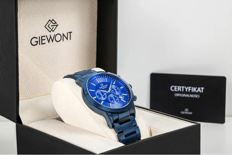 Orë dore meshkuj Giewont GW8510-B4, blu