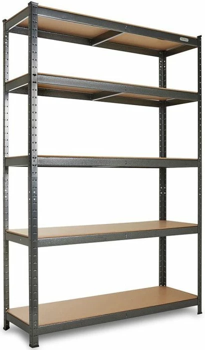 Raft metalik VONHAUS 15/369, 5-katësh 180x120x40cm, ngarkesë 875kg, gri e errët