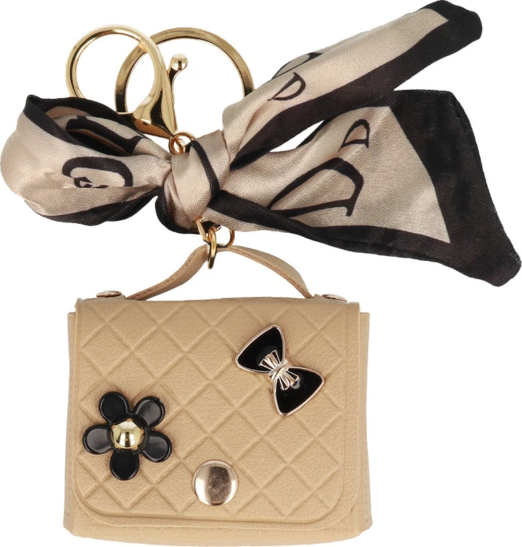 Mbështjellës për Kufje ONASI 22737 për AirPods/Buds/TWS, PU leather, beige