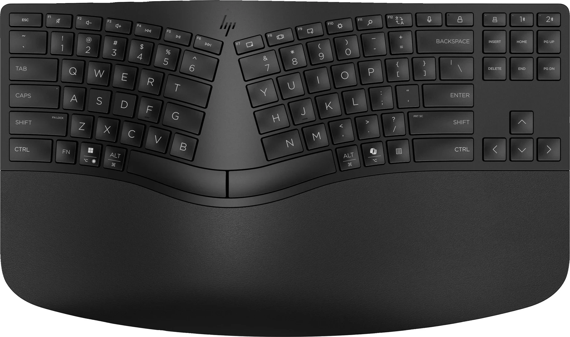 Tastierë ergonomike pa kabllo HP 965, Full-size, Membranë, USB Type-A, E zezë, 2 copë