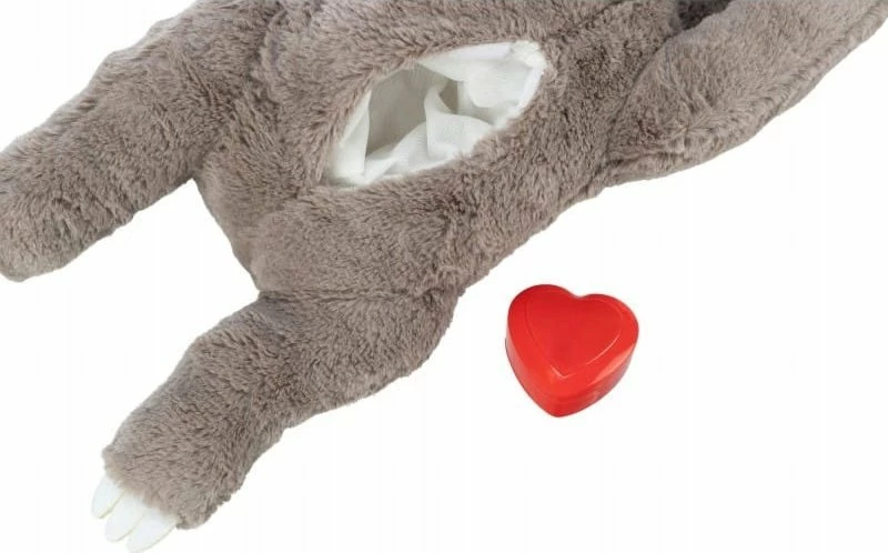 Lodër plush për qen Trixie TX-36166, përtac me rrahje zemre, 34 cm, bateri LR44, shumëngjyrëshe