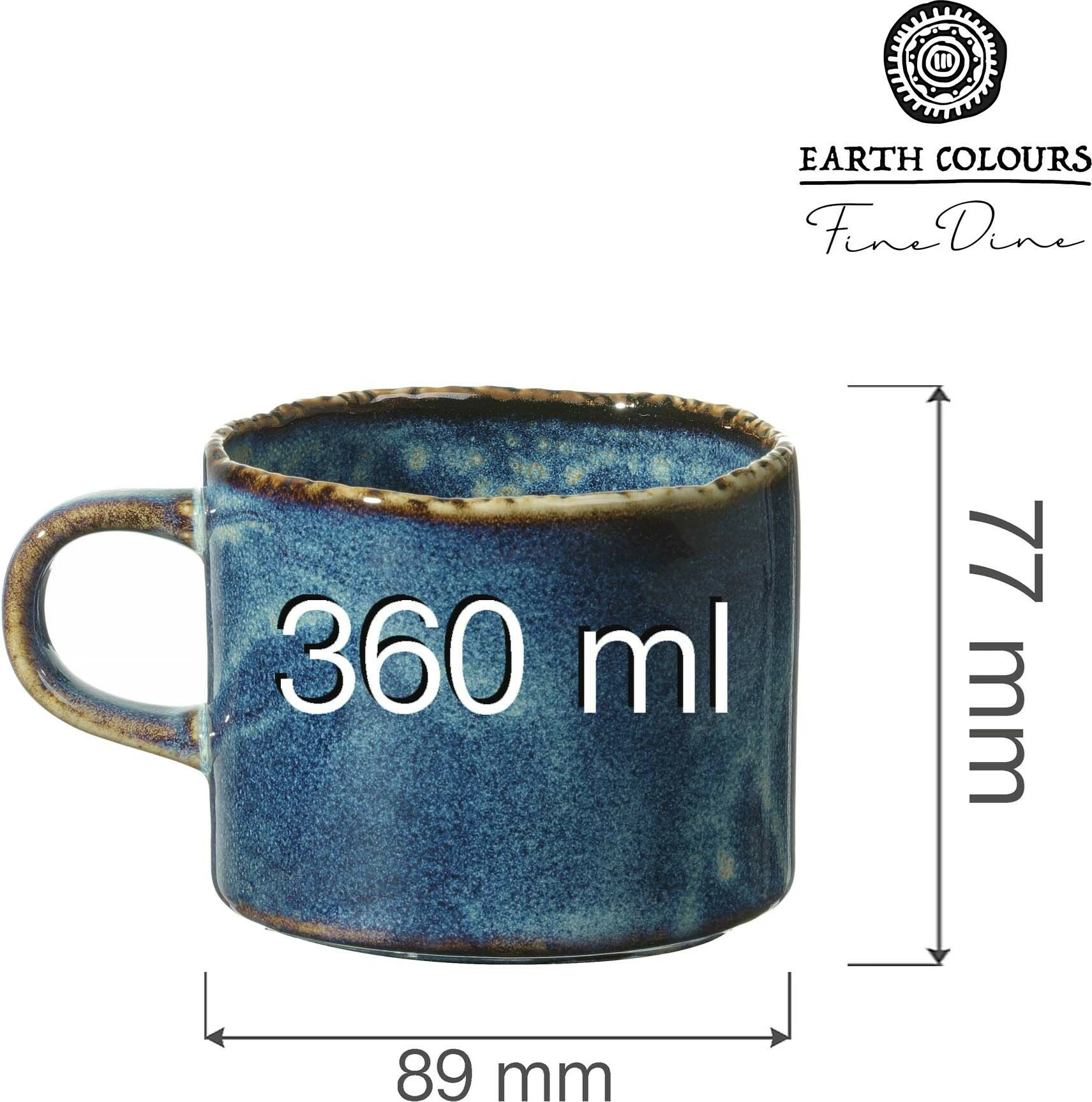 Filxhan Fine Dine Eminence 360 ml, blu, set 3 copë