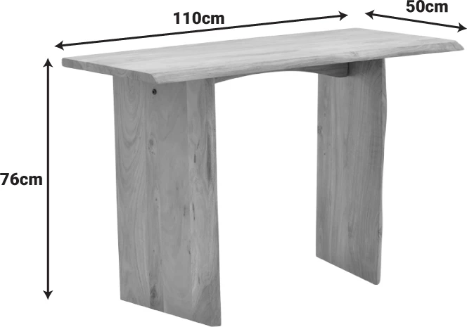 Konsolë Mende, dru akacie natyral, 110x50x76cm