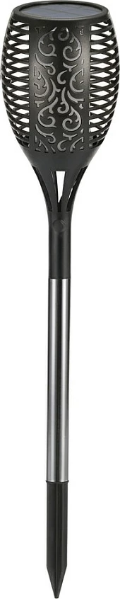 Lampë solare LED për kopsht Synergy21 Flame Series, me akumulator, e zezë
