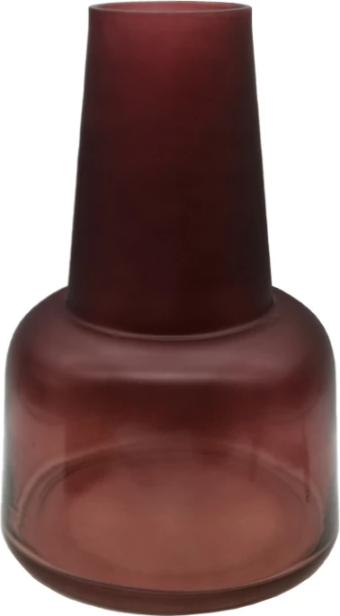 Vazo ZEME, qelq, ngjyrë bordo, 18x18x28cm