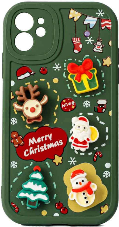 Fotroll për telefon TECH TIME Christmas Edition Green (IP14PROMAX)