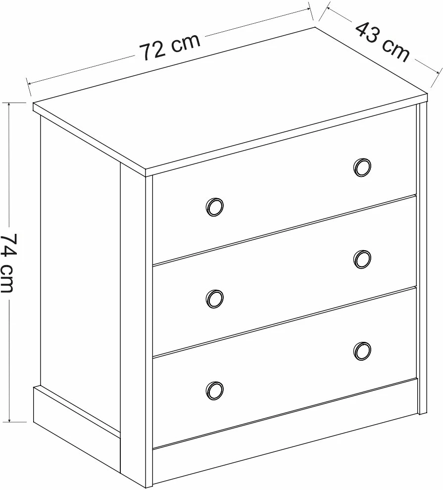 Set mobiljesh për dhomë gjumi, Skye Decor, e bardhë, antracit