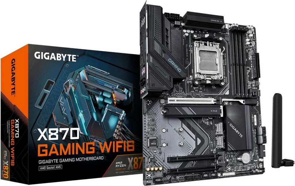 Pllakë amë Gigabyte X870 GAMING WIFI6, Socket AM5, ATX, 4 DDR5, HDMI/USB-C, WiFi6, e zezë