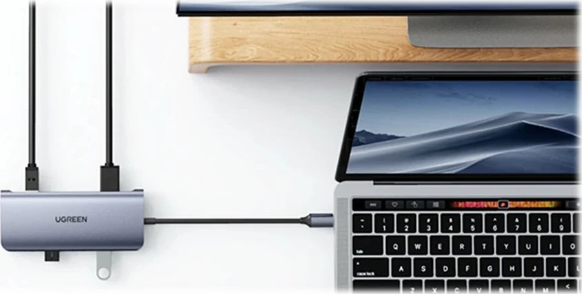 USB Hub Ugreen CM179, 10-në-1, USB-C, HDMI 4K, VGA, Ethernet, 100W, Space Gray