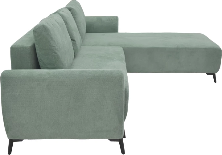 Divan treshe me hapësirë ruajtëse, ngjyrë mente, 286x204x93cm