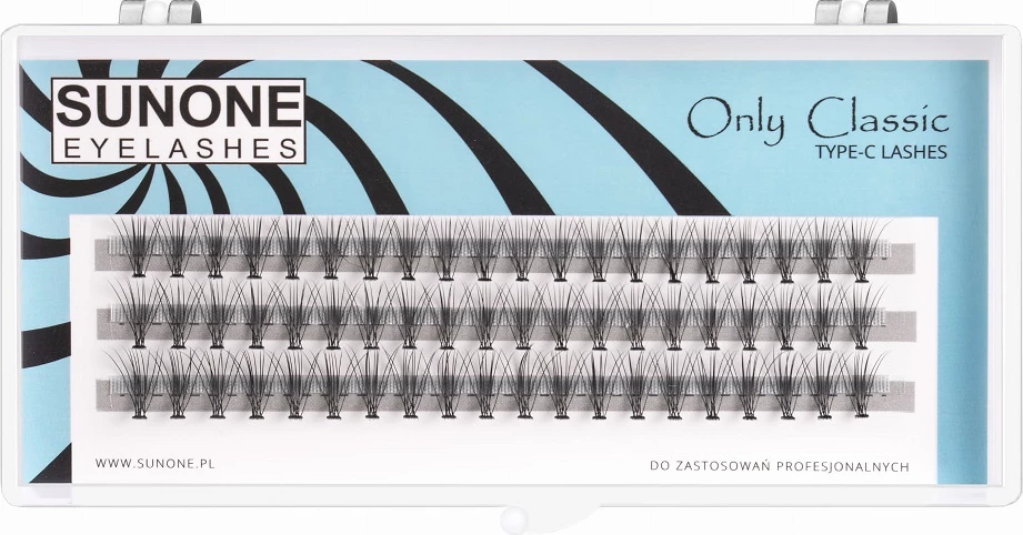 Tufa qerpikësh klasike Sunone Only Classic Eyelash Clusters Standard 14mm për femra, 60 copë, e zezë