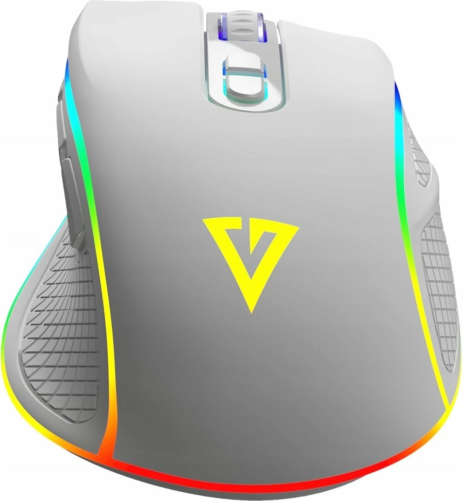 Maus Modecom Volcano Veles M-MC-VELES-200 12800 DPI RGB me kabllo USB 8 butona e bardhë