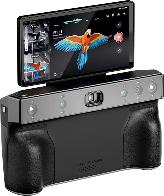 Skaner 3D Revopoint Miraco Pro, pa tela, 32 GB RAM, 256 GB memorie, E zezë