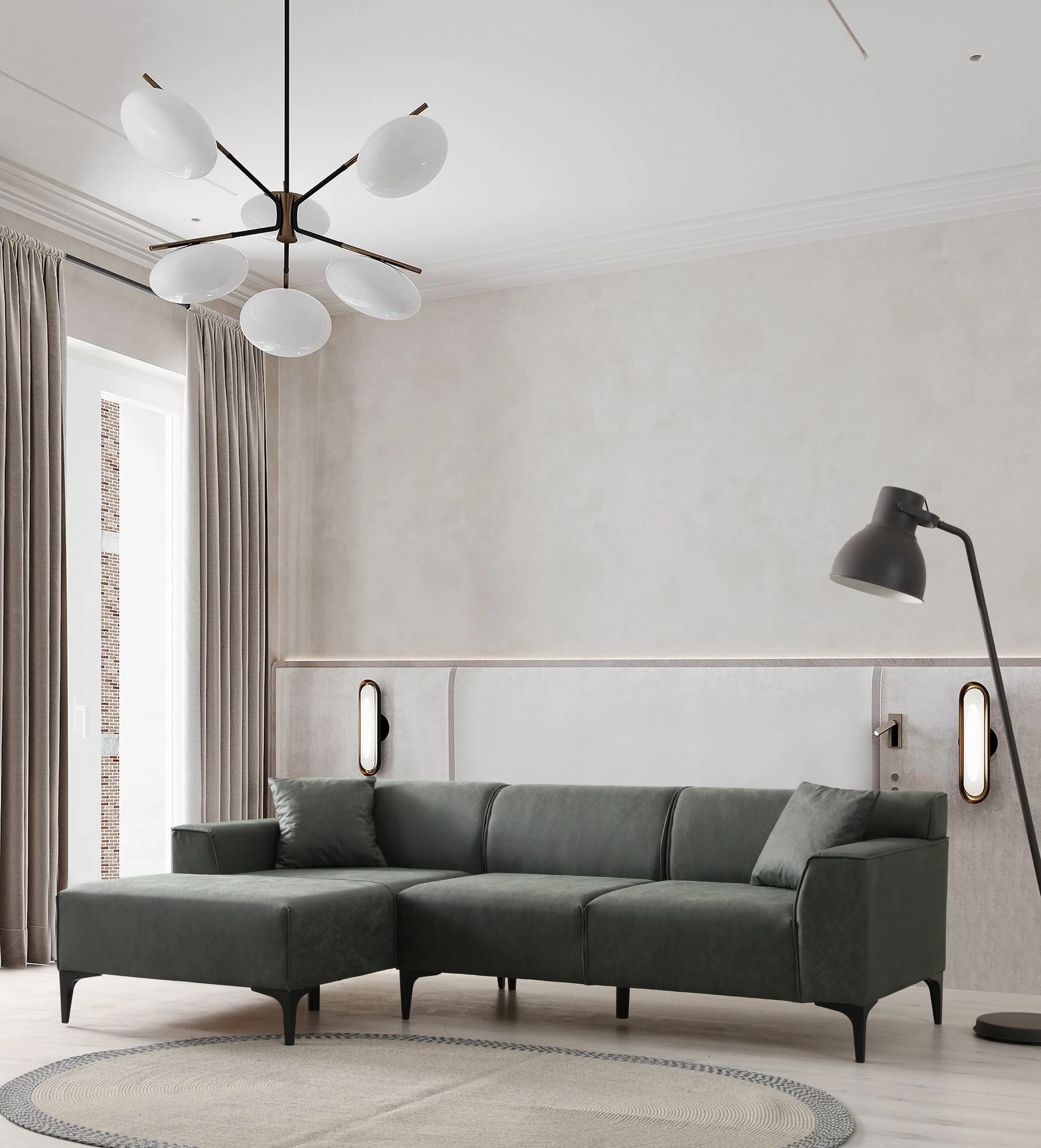 Këndare New Petra, ngjyrë e gjelbër, Atelier del Sofa