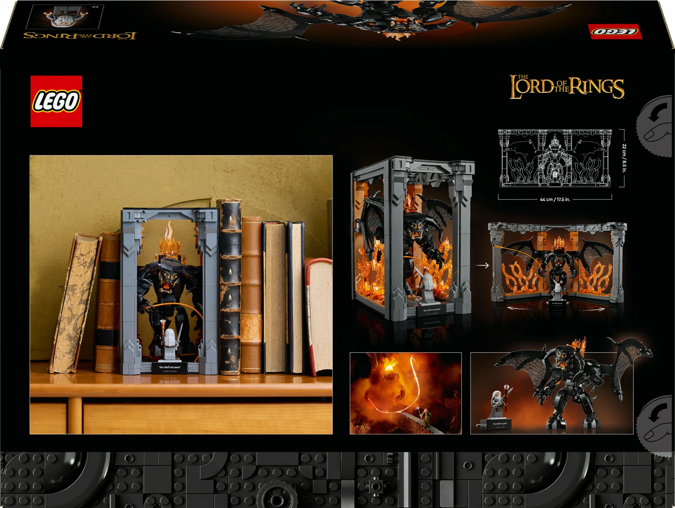 Set ndërtimi LEGO Icons 10367 Gandalf vs. Balrog, 1201 pjesë, multikolor