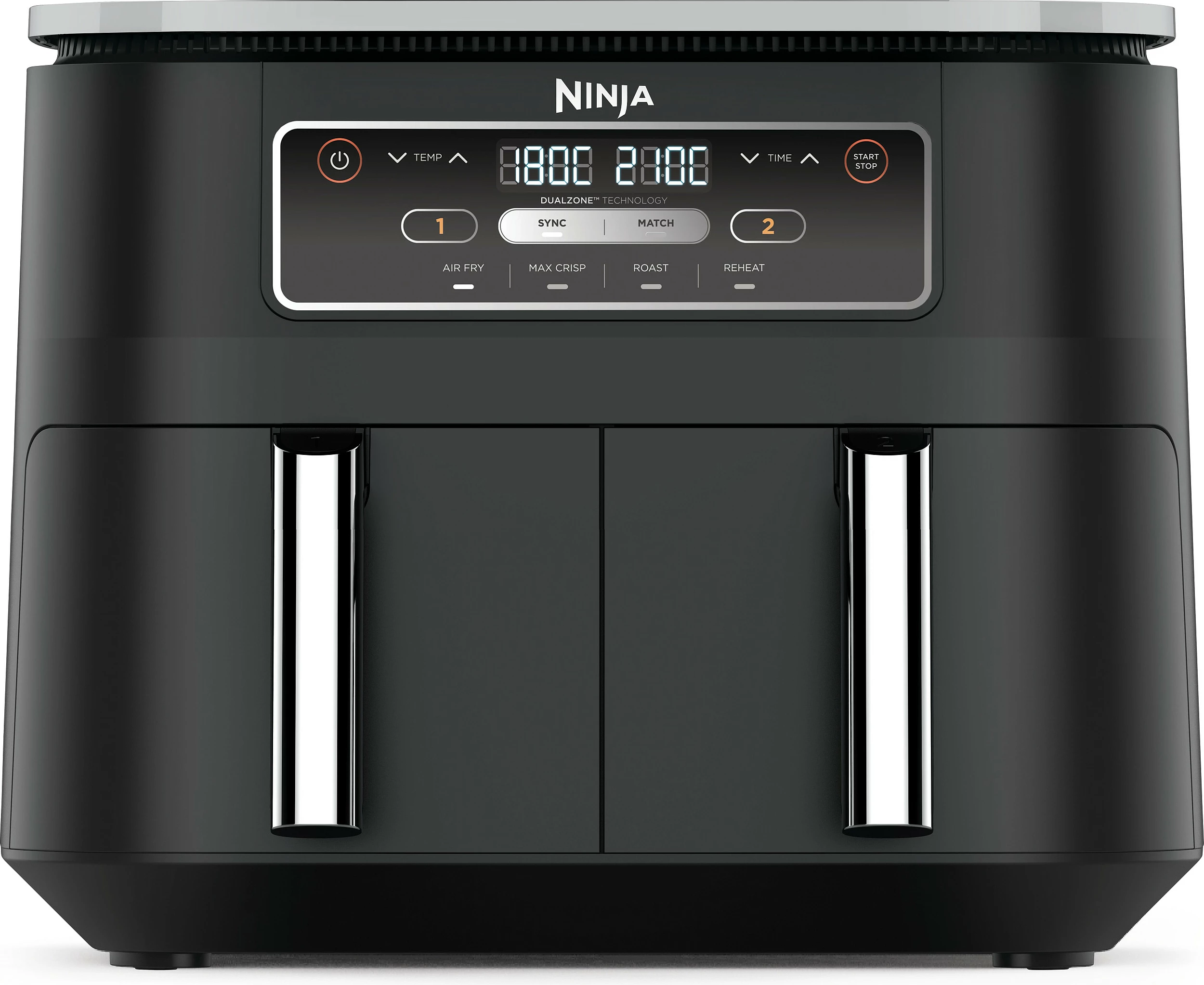 Furrë me ajër Ninja Foodi AF200EU, 7.6L, 2 shporta, 2400W, e zezë