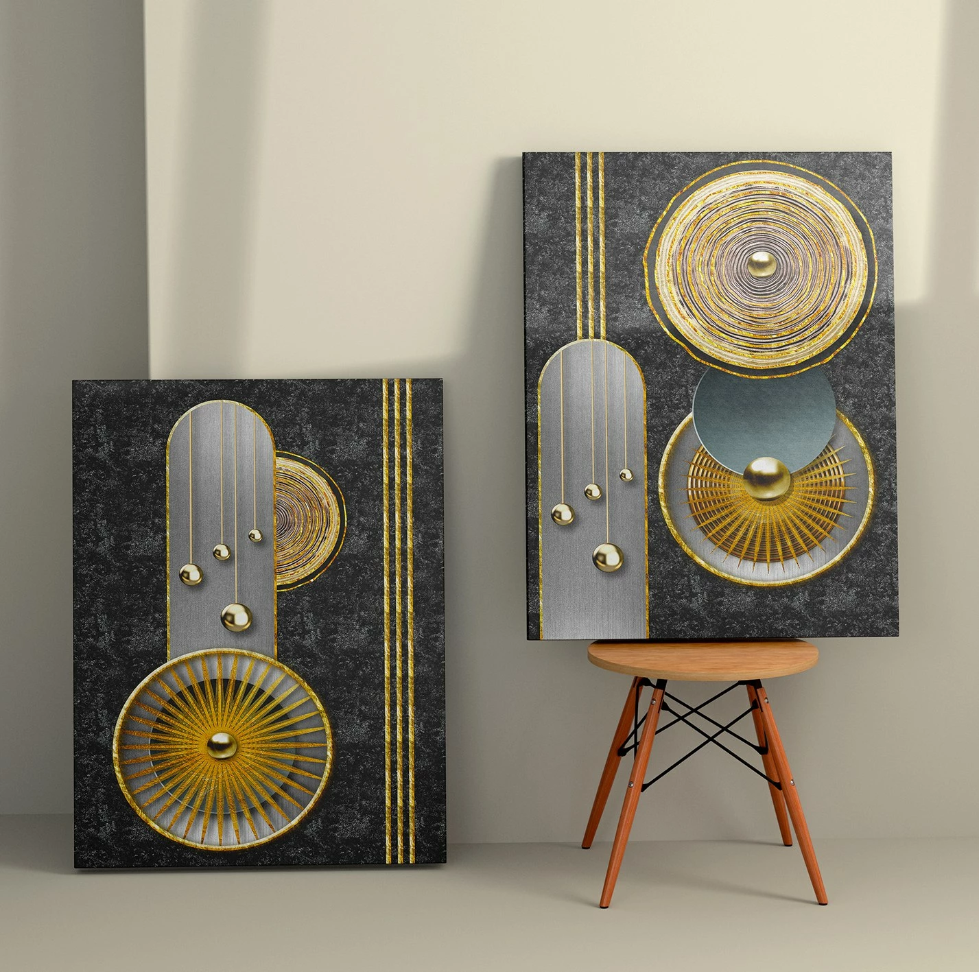 Pikturë dekorative në kanavacë (2 copë), Wallity, 2KNV4347, 50x70cm