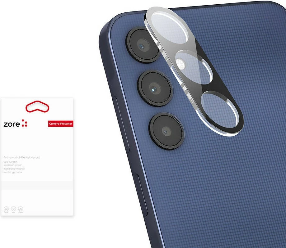 Mbrojtës xhami për kamerë Samsung Galaxy A35, Megafox Teknoloji, i zi