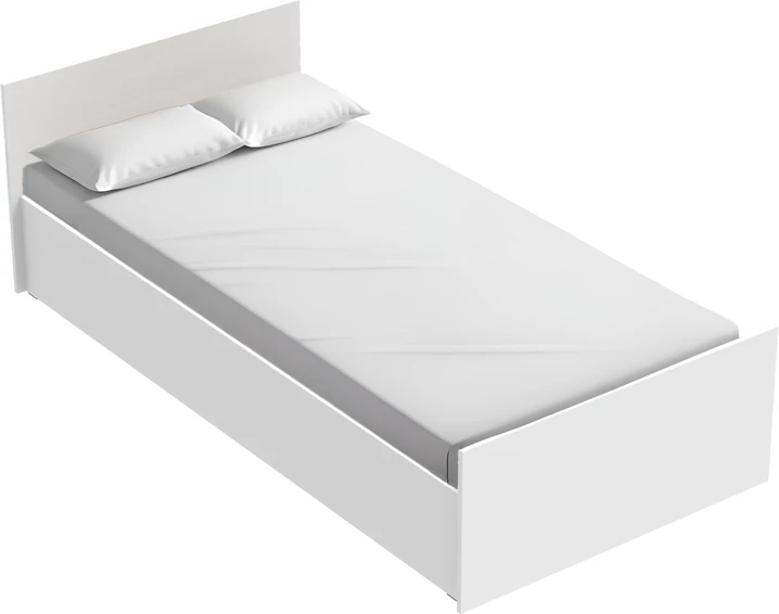 Krevat njësh Toscana, ngjyrë e bardhë, 90x200cm