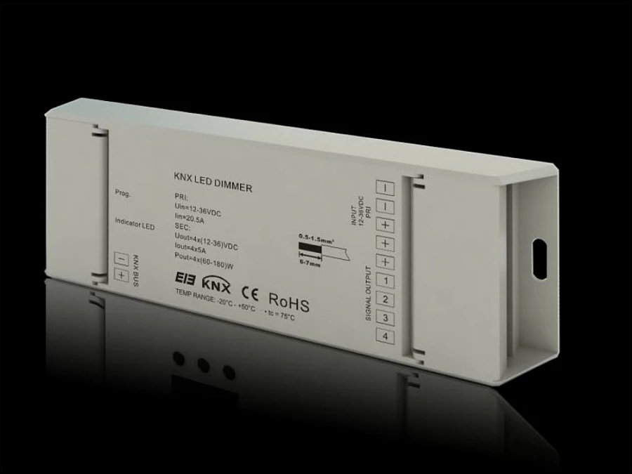 Dimer LED KNX Synergy21 EOS 08, 4x350mA, 12-36VDC, gri